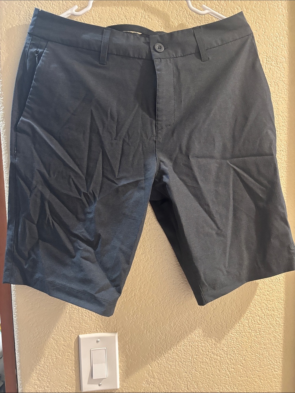 Men's hang ten  Flat Front Shorts in Dark gray- Clean Stretch Style